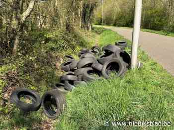 Sluikstorter dumpt vijftig autobanden in Lummen: “Foei, foei, foei”