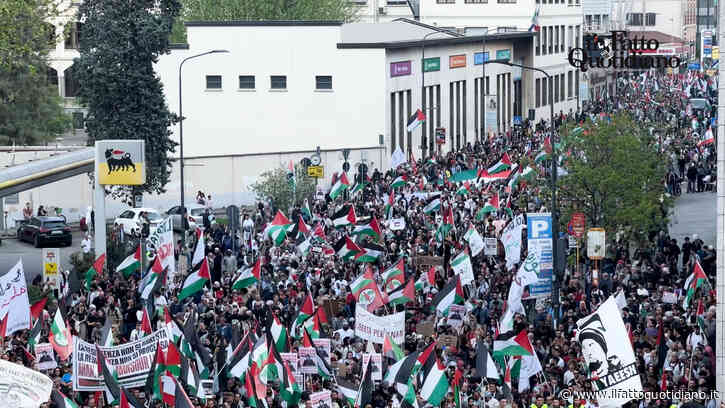 A Milano folla alla manifestazione nazionale per la Palestina e per il cessate il fuoco. “Siamo 15mila”