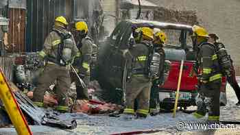 Police open fire on stolen truck that later hit house, caused explosion