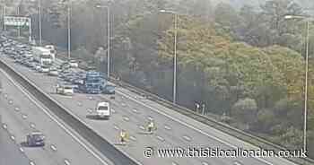 Crash forces closure of part of M25 near Upminster