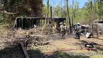 Mobile home total loss after Saturday fire
