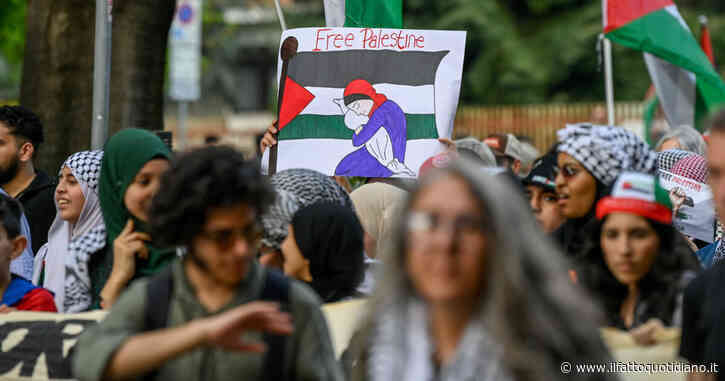 In 15mila al corteo di Milano per la Palestina. Scontri con le forze dell’ordine, 7 in questura. “Spara a Giorgia” scritto su una vetrina