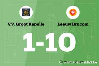 Leeuw Brucom B maakt veel doelpunten uit tegen VV Groot Kapelle