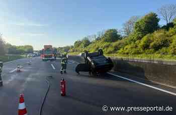 FW Bergheim: Verletzte Personen nach Verkehrsunfall auf der A61 bei Bergheim