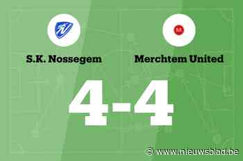 Nossegem B speelt gelijk in thuiswedstrijd tegen Merchtem United