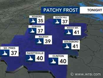 Frost advisories Saturday night into Sunday morning ahead of a big warm up Monday