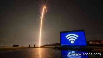 SpaceX launches 21 Starlink satellites on Falcon 9 rocket, lands booster on ship at sea