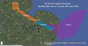 VE Day flyover rehearsal to take to the skies near Cambridgeshire