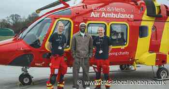 Premier League star reunites with air ambulance team who saved his leg