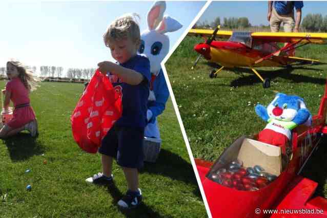 Paaseieren komen uit de lucht gevallen voor voetballertjes KSK Kieldrecht: “Even ondersteboven vliegen om eitjes te droppen”