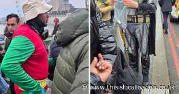 Police dress as Batman and Robin to foil scammers on bridge in London