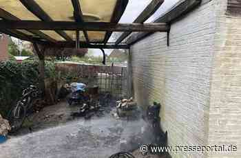 FW-KLE: Müll unter Carport in Brand geraten