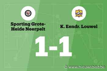 Grote Heide speelt thuis gelijk tegen Louwel