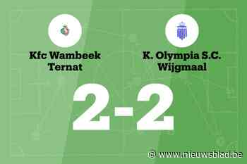 KFC Wambeek Ternat speelt gelijk in thuiswedstrijd tegen Olympia Wijgmaal