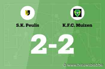 Muizen maakt met gelijkspel einde aan zegereeks Peulis