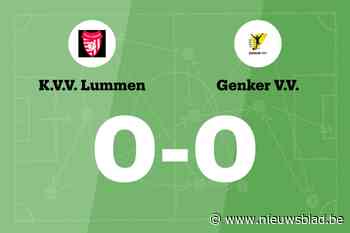 Lummen en Genk VV komen niet tot scoren