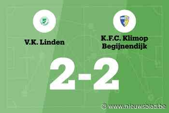 Linden B sleept gelijkspel uit de brand in de thuiswedstrijd tegen KO Begijnendijk