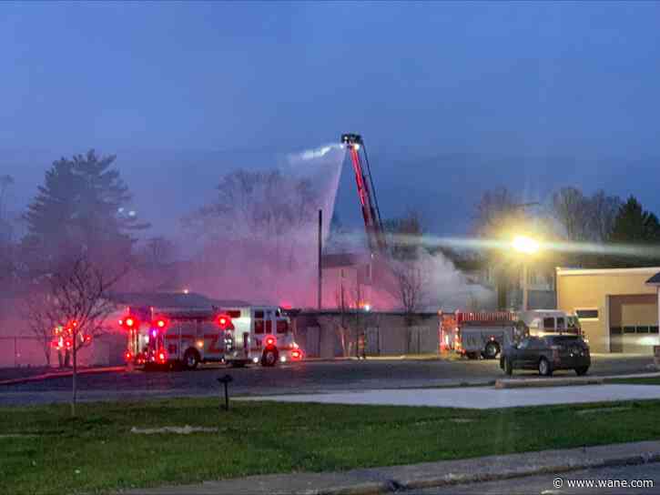 Roads closed after building catches fire in downtown Kendallville