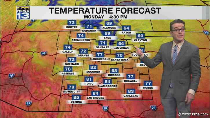 Cloudier & cooler in New Mexico & breezier later this week