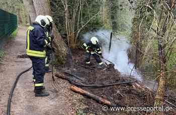 FW-AUR: Brennende Vegetation am Waldesrand
