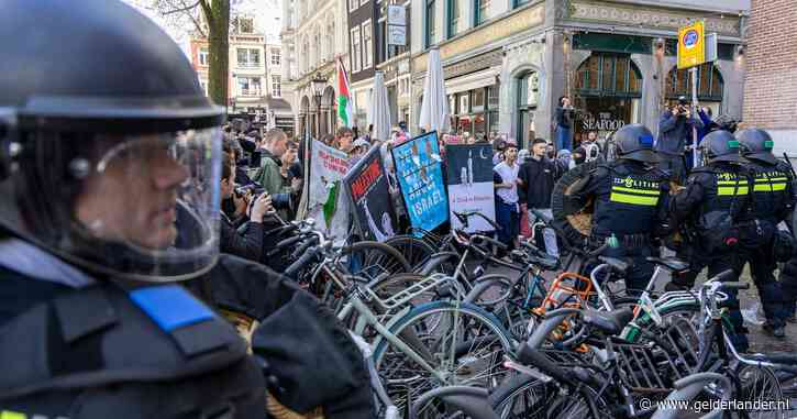 ME grijpt met wapenstokken in bij pro-Palestijnse betoging Maagdenhuis, eerste aanhouding verricht