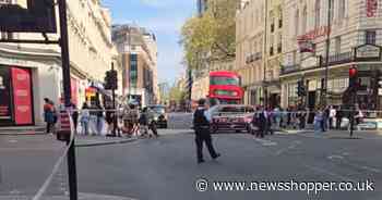 Cyclist fighting for life after crash with van on busy central London street