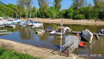 Niedriger Rheinpegel bedroht Neusser Wassersport