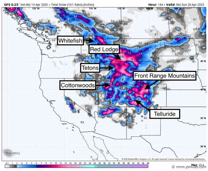 Winter's Return: A Foot of Snow Possible Out West This Week