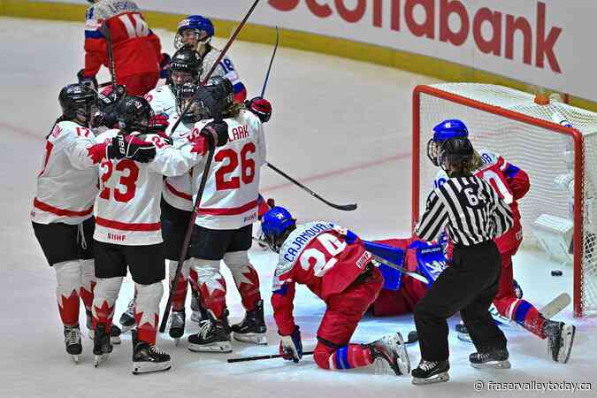 Canada scores five third-period goals, downs Czechia 7-1 in women’s world hockey