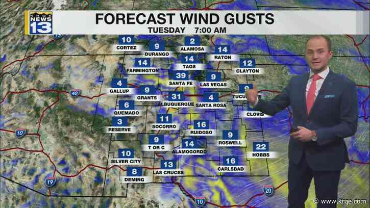 East canyon winds pick up tonight in the Rio Grande Valley