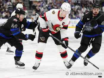 Brady Tkachuk returns to Ottawa Senators practice with playoffs on horizon