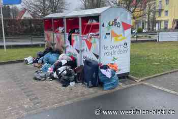 Großer Ärger über verdreckte Altkleidercontainer