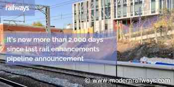 It's now more than 2,000 days since last rail enhancements pipeline announcement