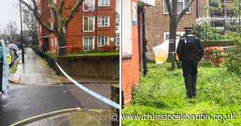 First pictures from scene where man, 21, was stabbed to death in Kennington