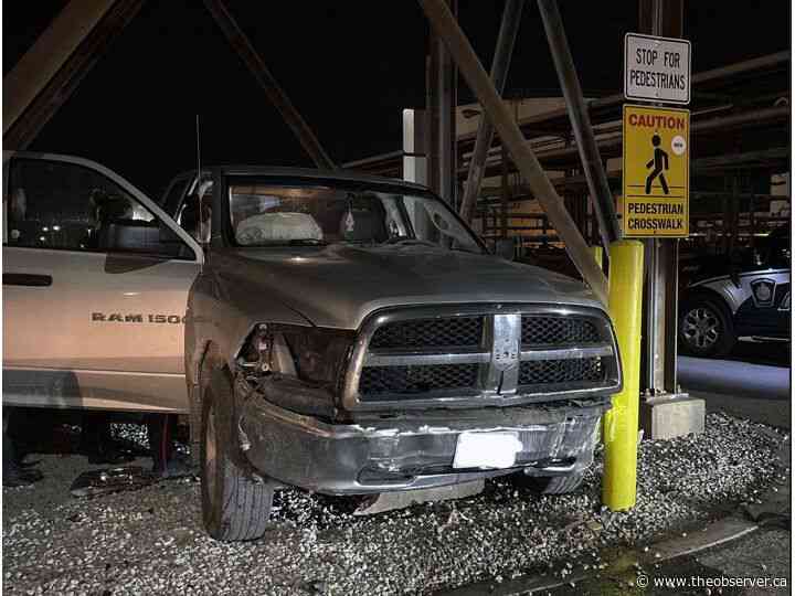 Impaired driver crashes through Imperial Oil security gate