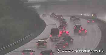 M4 crash live updates as two lanes closed and long delays build