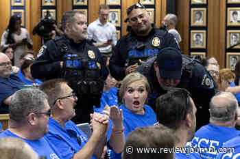 Teacher’s union official sues CCSD over arrest at school board meeting