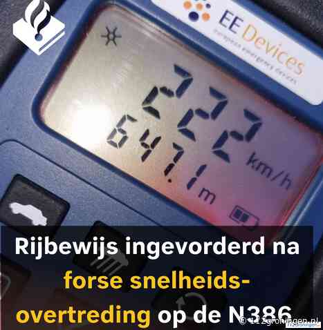 Man (19) rijdt 222 km/u, rijbewijs kwijt en EMG, auto in beslag