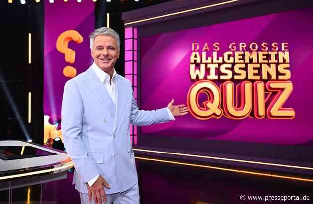 Donnerstag bleibt Quiztag in SAT.1. Jörg Pilawa quizzt im Mai in neuen Folgen "Das große Allgemeinwissensquiz"