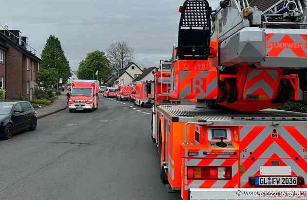 FW-GL: Feuerwehr findet verstorbene Person nach Wohnungsbrand im Stadtteil Nußbaum von Bergisch Gladbach