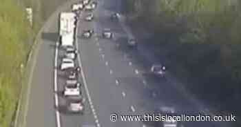 Woman taken to hospital after 'serious' two-car crash on M2 in Kent