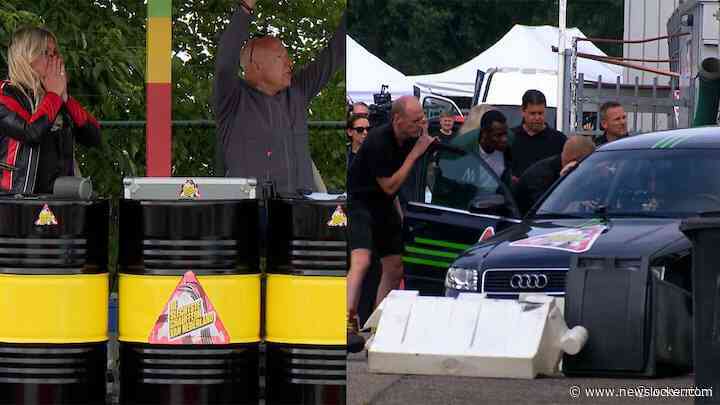 Merel verliest volledig de controle: auto crasht keihard tijdens sliptest