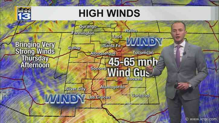 High winds bring an extreme fire danger, blowing dust Thursday