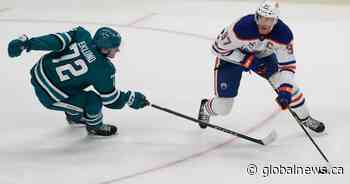 McDavid hits 100-point milestone as Oilers blank Sharks 3-0