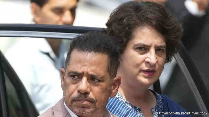Robert Vadra appears before ED for third straight day in Haryana land deal probe; wife Priyanka Gandhi accompanies him