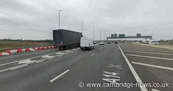 A14 diversion route in place after two lorries crash near Huntingdon