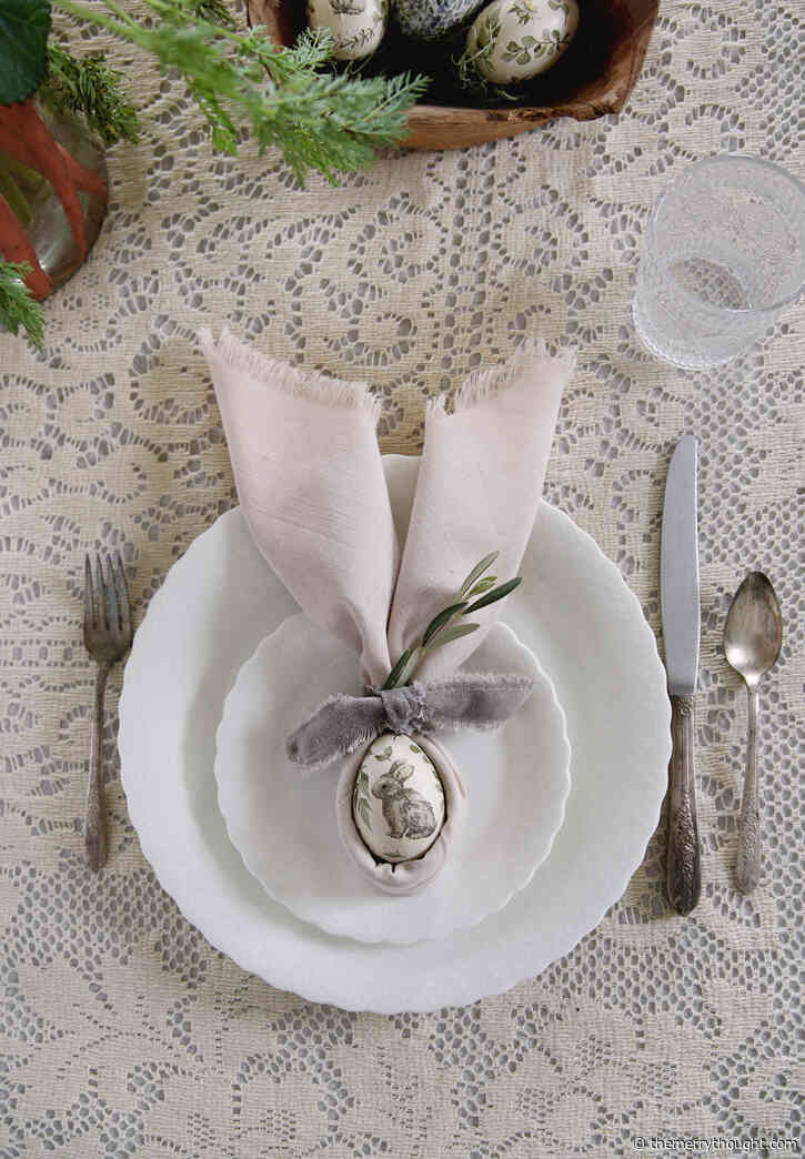 Easy Bunny Ear Napkin Fold