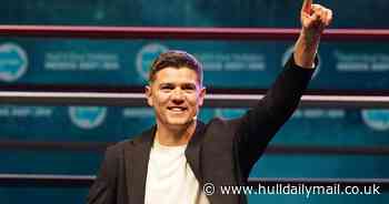 Reform UK candidate Luke Campbell makes his pitch to voters in Hull and East Yorkshire Mayoral election