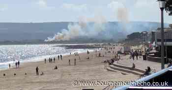 Fire on Studland with Sandbanks Ferry suspended and road closed