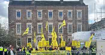 Royal visit protesters hit out as King and Queen attend Durham Cathedral service